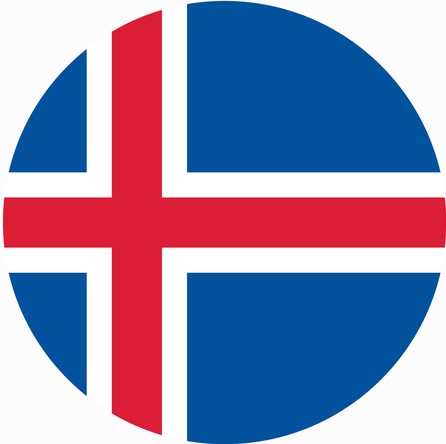 Iceland flag. 