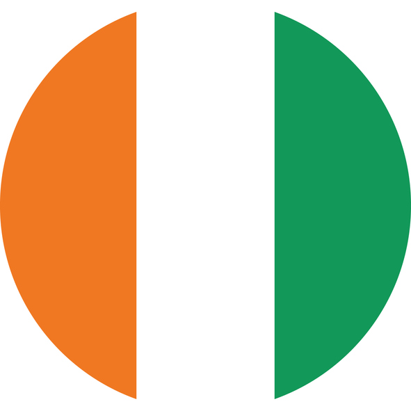 Ivory Coast flag. 