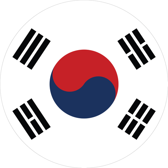 South Korea flag. 